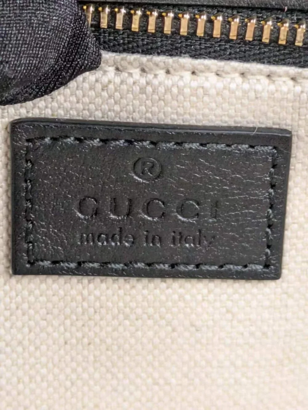 Gucci GG Supreme Monogram Canvas Horsebit 1955 Medium Flap Bag Beige Black Ebony - Picture 8 of 15